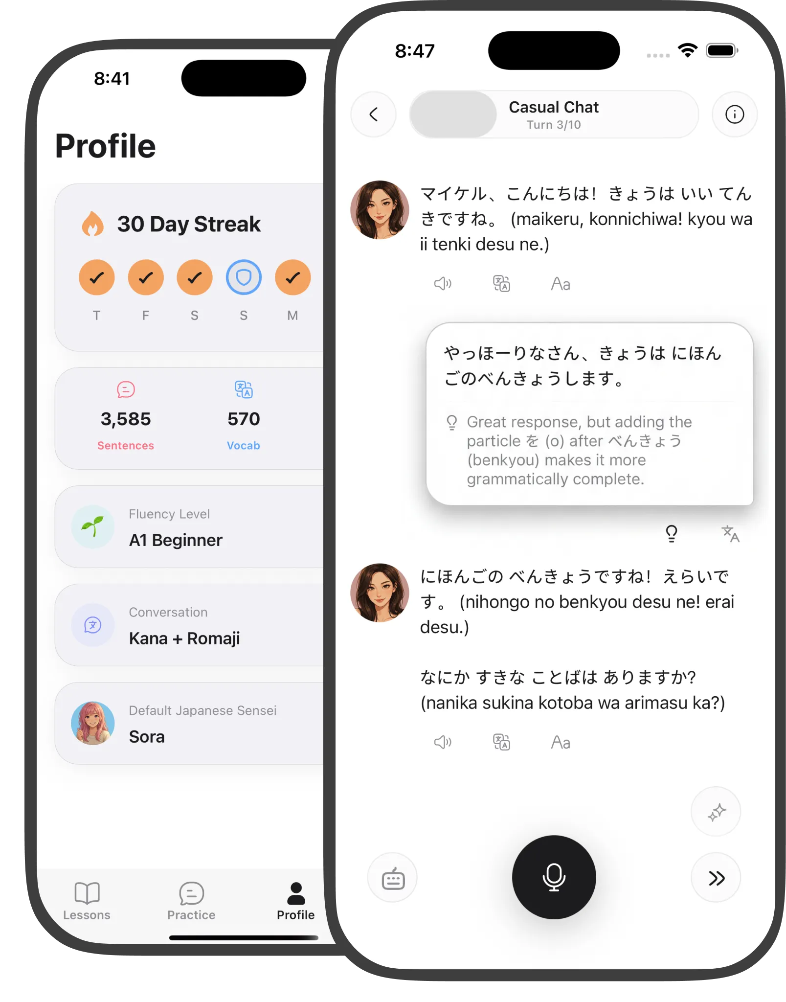 Gentle corrections, in the moment.